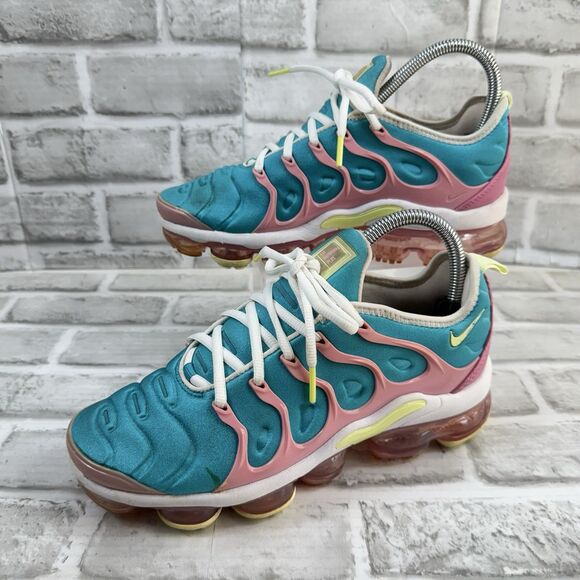 Nike Air Vapormax Plus Easter Blue Teal Volt Pink CW7014-100 Women’s Size 7 - Picture 3 of 12